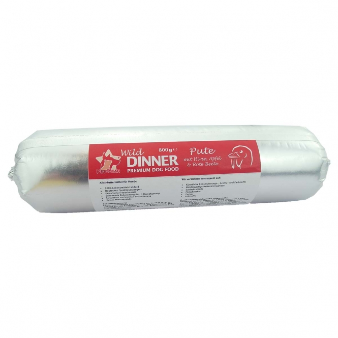 Wild Dinner Gourmet-Wurst Pute mit Hirse - 800 g