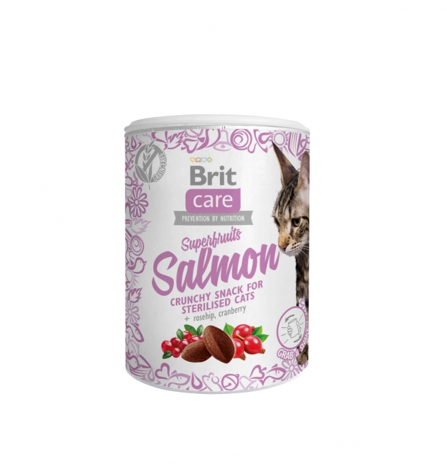 Brit Care Cat Snack Superfruits - Salmon 100g