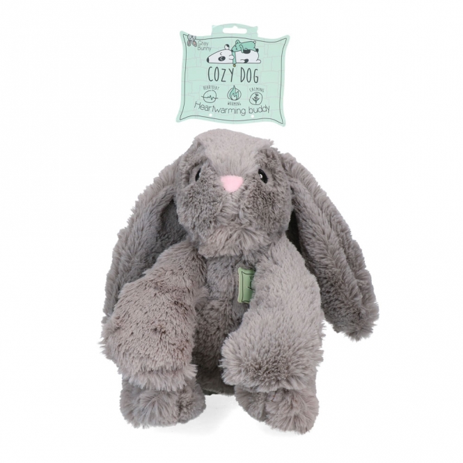 Cozy Dog Bunny mit Herzschlag und Wärmekissen - Grau