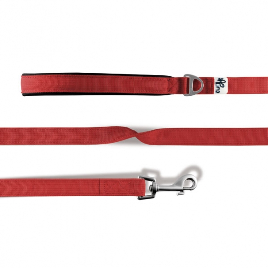 Curli Basic Leine Nylon - Rot - 140cm/1,5cm