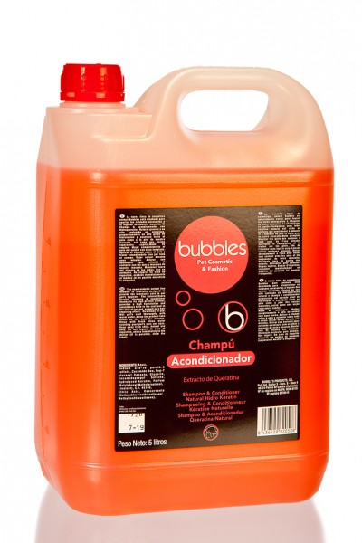 Bubbles® Konditionierendes 2-in-1 Hundeshampoo mit Hydro-Keratin 5000ml